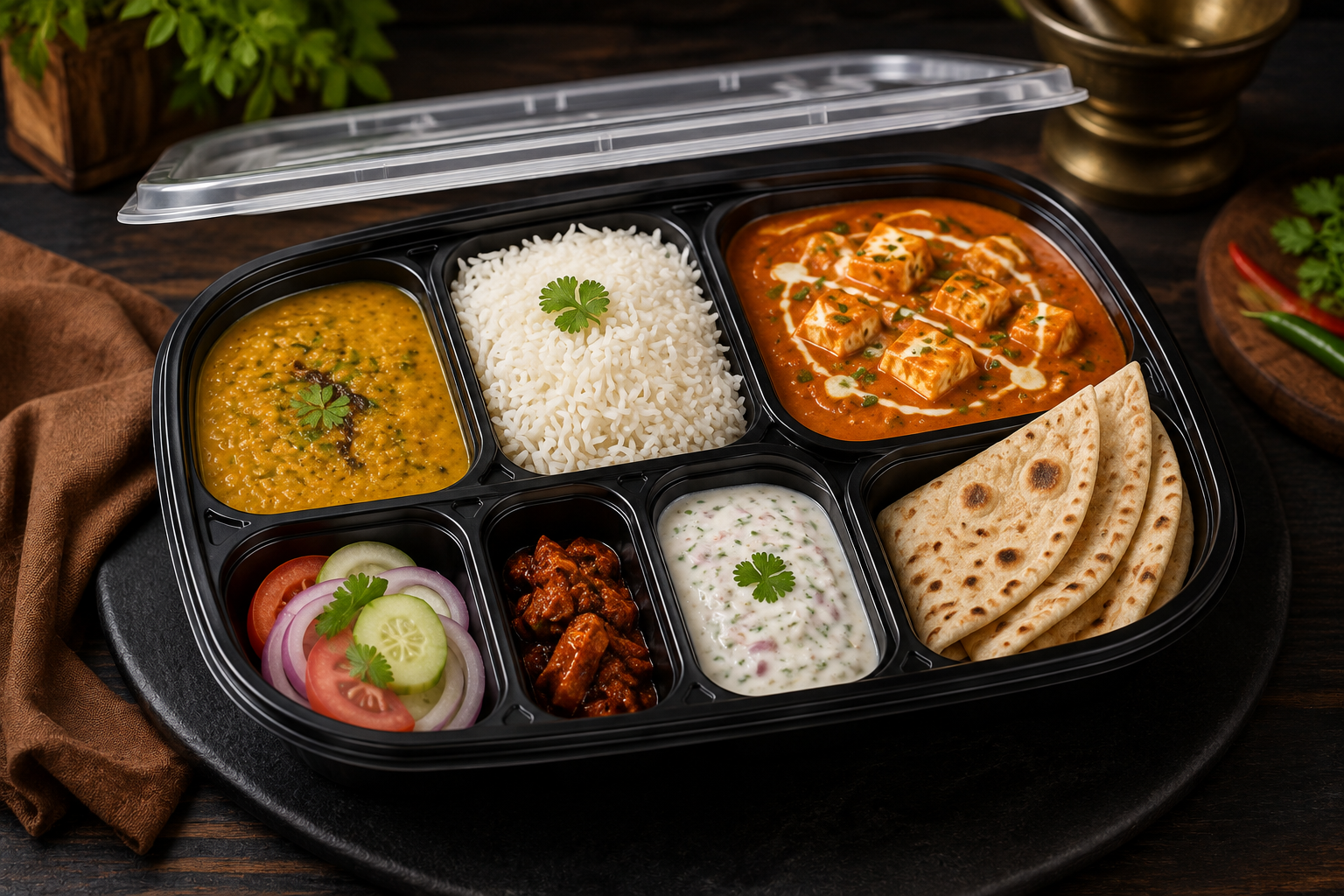 Shahi Paneer Veg Thali by Swaadh